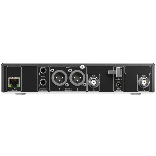 Back of Sennheiser EW-DX EM 2 Rack Receiver