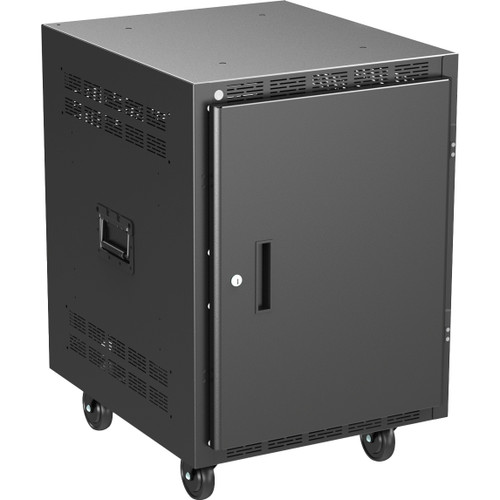 Atlas Sound Mobile Equipment Rack with Casters, Side Handles and Solid Doors