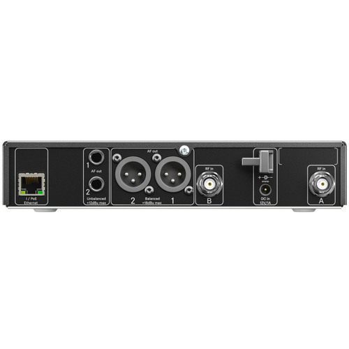 Back of Sennheiser EW-DX EM 2 Rack Receiver