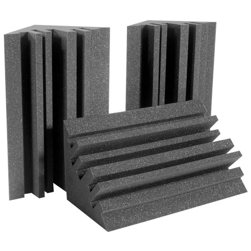 Auralex MetroLENRD Bass Trap Low End Noise Reduction Corner Mounted Foam - Charcoal (8-Pack)