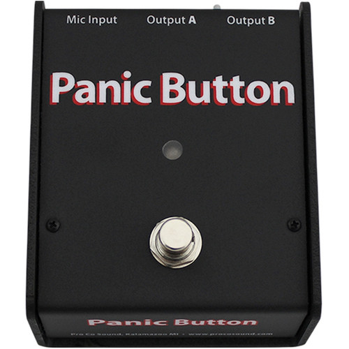ProCo Panic Button Microphone A/B and Muting Switch
