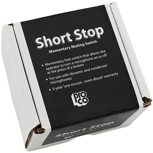 ProCo Short Stop Momentary Microphone Muting Foot Switch 