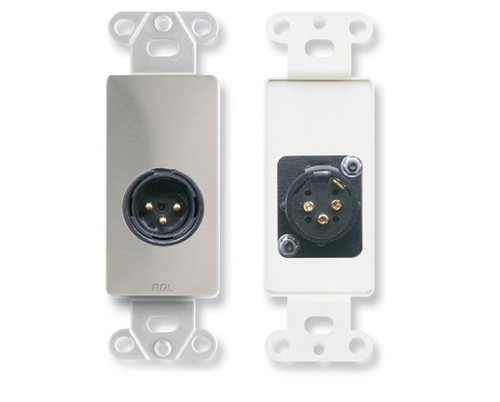 RDL DS-XLR3M XLR 3-pin Male Jack on Decora Wall Plate