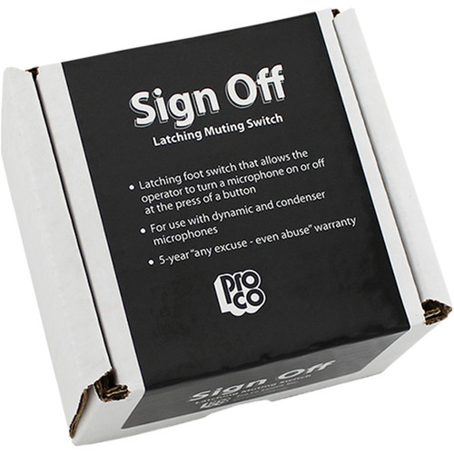ProCo Sign Off Latching Microphone Muting Foot Switch