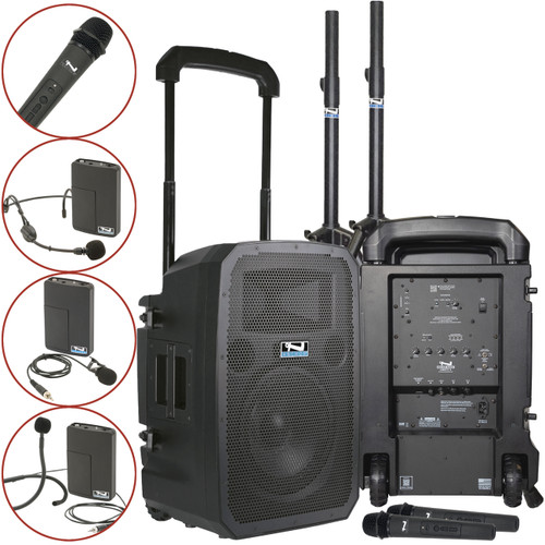 Anchor Audio Liberty 3 Dual Hub Battery Powered PA System with AnchorFlex, 2 Bluetooth Speakers, 2 Speaker Stands, and 2 Wireless Microphones (Discontinued)