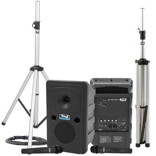 Anchor Audio Go Getter 2 COMP 2 Portable Dual Speaker Sound System with Bluetooth, AnchorLINK and 2 Wireless Microphones