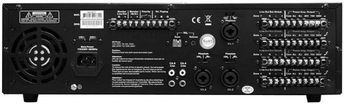Speco Technologies PL200M Four Zone Commercial Mixer Amplifier 160W 4 Sets 4/8 Ohms or 70/25V Outputs