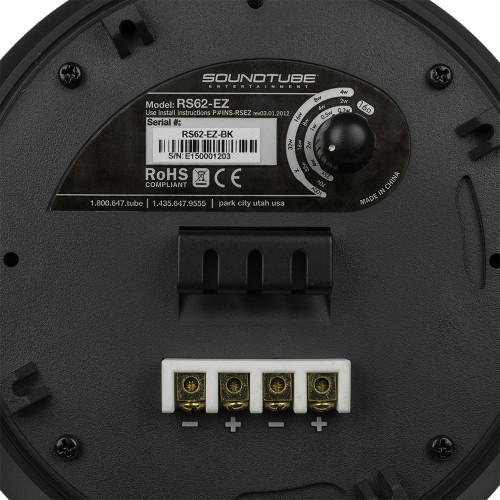 SoundTube RS62-EZ 6.5" Coaxial Weather-Resistant Pendant Speaker - Black