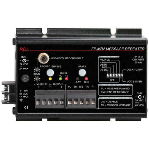 RDL FP-MR2 Message Repeater with 1.7 Minute Digital Storage