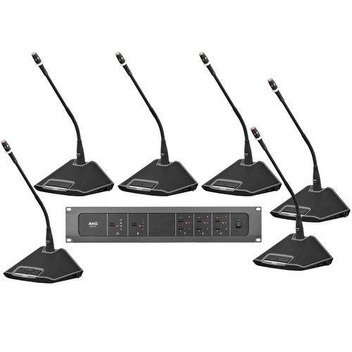 AKG CS3 Conference System with 6 Person Plug 'N' Play Microphone Stations