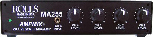 Rolls MA255 Stereo 20w/ch Class D Mixer Amp