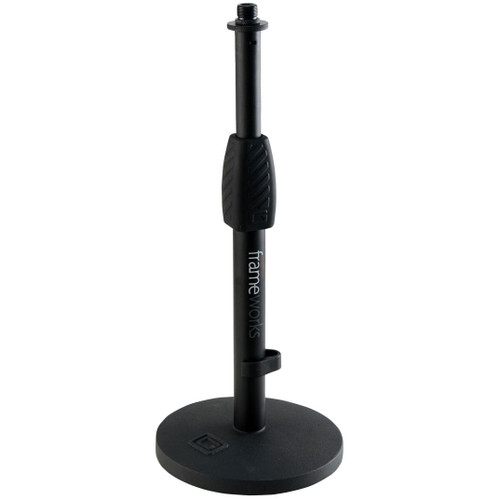 Gator Frameworks GFW-MIC-0601 Desktop Mic Stand with Round Base and Twist Clutch