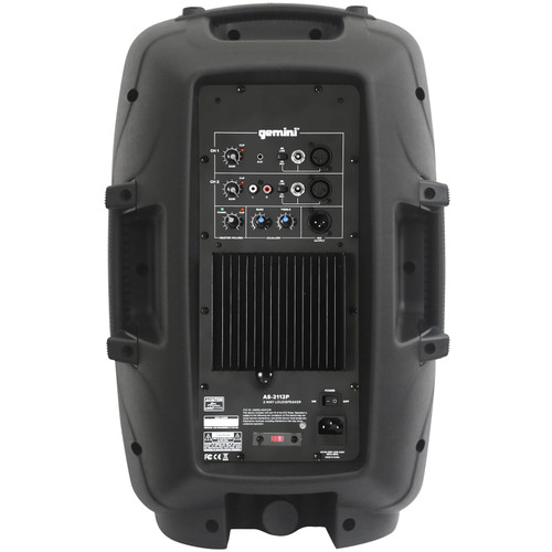 Live Sound System Package with 2 Gemini AS-2112P 12" 1500W Active Loudspeakers