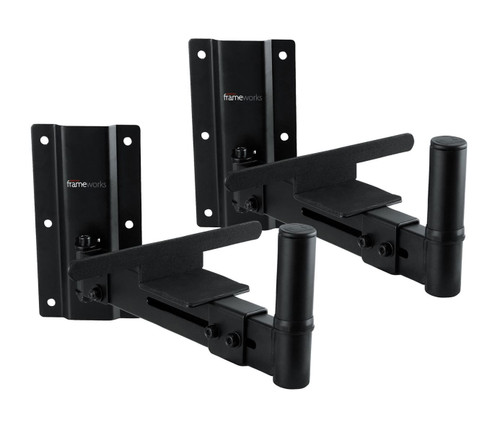 Gator Frameworks GFW-SPK-WM100 Adjustable Wall Mountable Speaker Stands - Pair