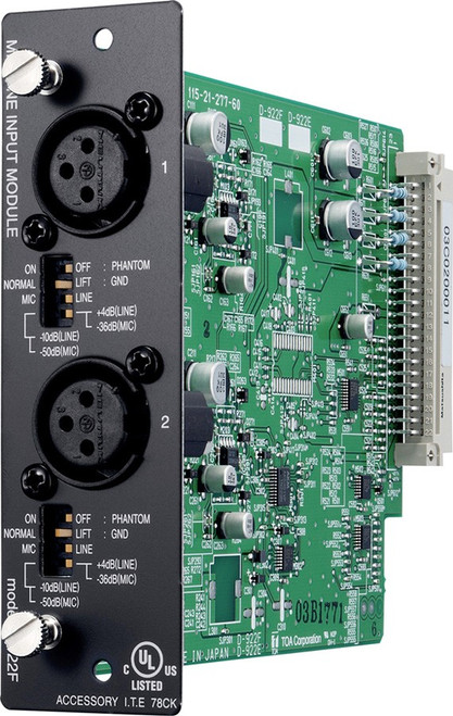 TOA D-922F Microphone Line Input Module