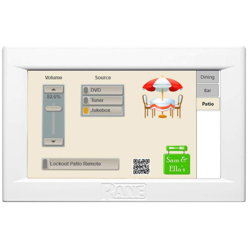 Rane Commercial DR6 Digital Touch Screen Remote Control for Zonetech Processor