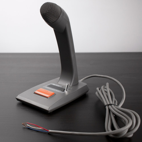 TOA PM-660U Desktop PTT Paging Dynamic Microphone with Locking Push-to-Talk Bar
