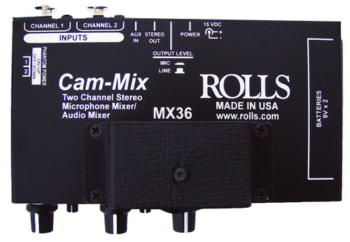 Rolls MX36 Cam-Mix 2 Channel Microphone Mixer (Discontinued)