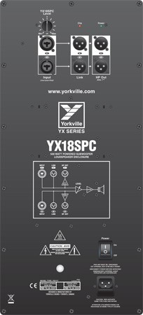 Yorkville YX18SPC 18 inch Powered Subwoofer (Discontinued)