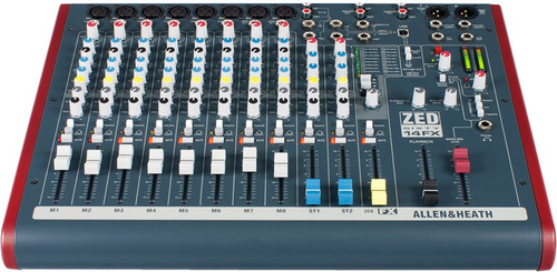 Allen & Heath ZED60-14FX Multipurpose Mixer with FX for Live Sound and Recording
