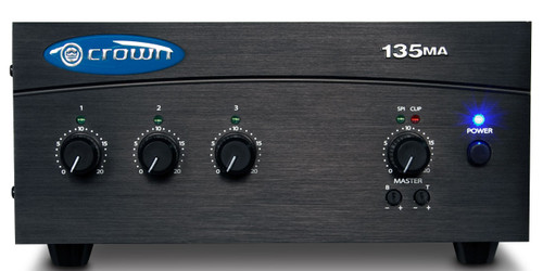 Crown Audio 135MA 35W 3-Input Commercial Mixer Amplifier 8 Ohm and 70V 100V Outputs (Discontinued)