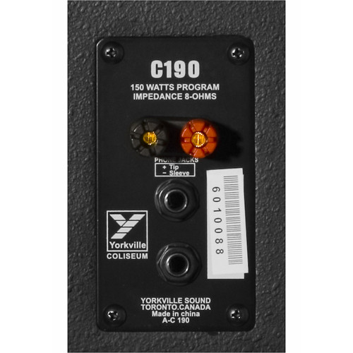 Yorkville C190 Coliseum Mini Series 8" Installation Loudspeaker - Black (Discontinued)