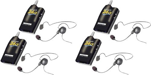 Eartec Simultalk 24G Full Duplex Wireless System with Four Headsets (Discontinued)