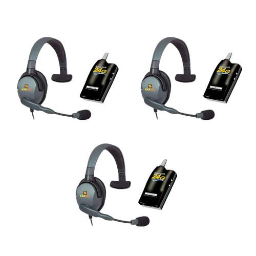 Eartec Simultalk 24G Full Duplex Wireless System with Three Headsets (Discontinued)