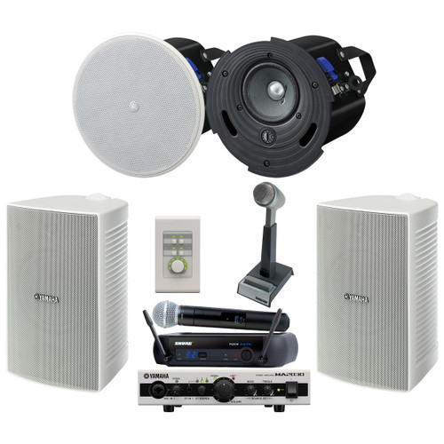 Yamaha Classroom Sound System with 2 VXC4 In-Ceiling Loudspeakers and MA2030 Mixer Amplifier (Discontinued Components)