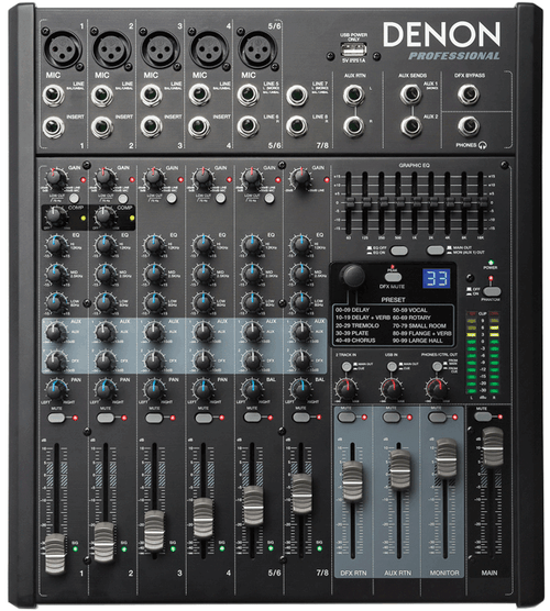 Denon Professional DN-408X 8 Channel 2 Bus Audio Mixer (Discontinued)