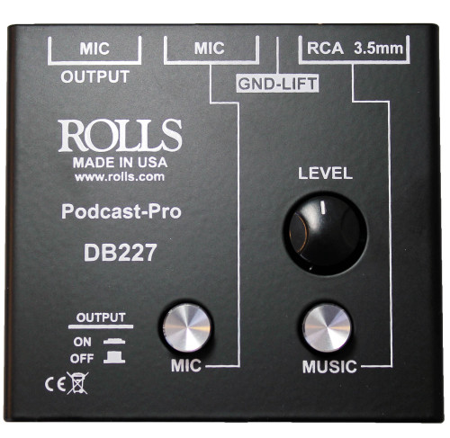 Rolls DB227 Podcast Pro Microphone Source Mixer (Discontinued)
