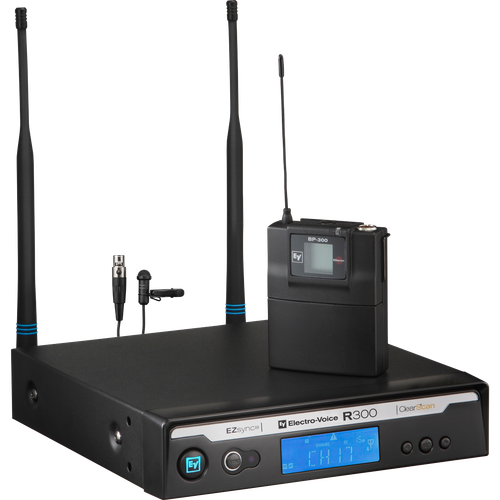 Classroom Sound System with Ceiling Speaker Array AtlasIED AA50PHD Mixer Amplifier and Electro-Voice Wireless Microphone System