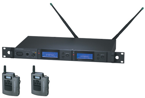 Audio-Technica AEW-5111a Dual Wireless Microphone System with Two Bodypack Transmitters (Discontinued)