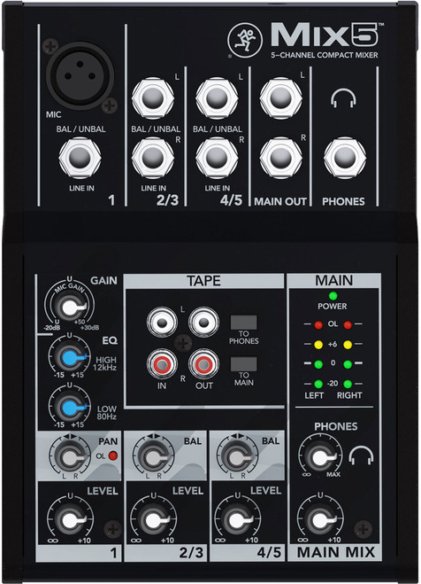 Mackie Mix5 5-Channel Compact Mixer