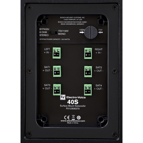 Electro-Voice EVID S44 Compact Full-Range Surface Mount Loudspeaker System with 4 EVID 2.1 Satellite Speakers and EVID 40 Subwoofer (Discontinued)