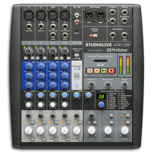 PreSonus StudioLive AR8 USB 8 Channel Hybrid Performance and Recording Mixer (Discontinued)