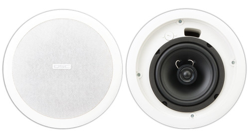 QSC AC-C6T 6.5" 2-Way In-Ceiling Loudspeaker 70V/100V Transformer with 8-Ohm Bypass - Pair