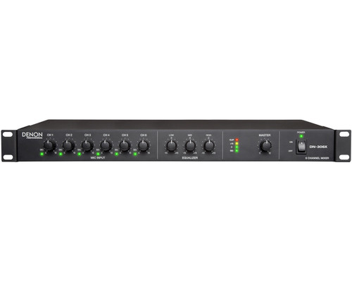 Denon Professional DN-306X 6-Channel Mixer with Mic 1 Priority (Discontinued)