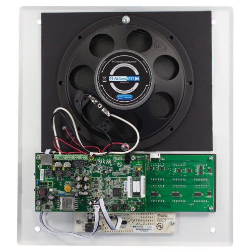AtlasIED IP-8SCMF POE+ Indoor Wall Mount IP Endpoint Speaker with LED Display, Talkback Mic and LED Flashers