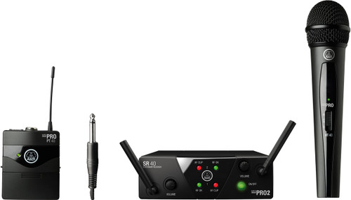 AKG WMS40 Mini Dual Vocal Instrumental Wireless Microphone System