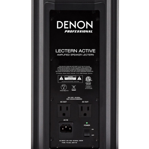 Denon Professional Lectern Active Powered Podium with Built-in Speakers - Black (Discontinued)