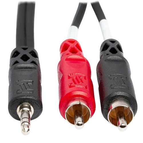 Hosa CMR-225 Stereo Breakout 3.5 mm TRS to Dual RCA Male Cable - 25ft