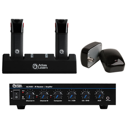 AtlasIED Learn MAGPIE2-2 Dual Wireless Microphones and Dual IR Dome Kit