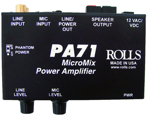 Classroom Sound System with Vector Ceiling Speaker Array and Rolls PA71 MicroMix Power Amplifier (Discontinued Components)