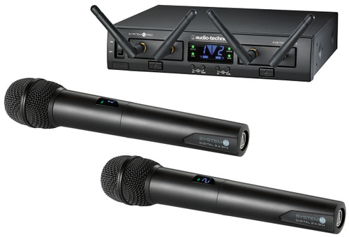 Audio-Technica ATW-1322 System 10 Rack-Mount Digital Wireless System with Handheld Wireless Microphones (Discontinued)