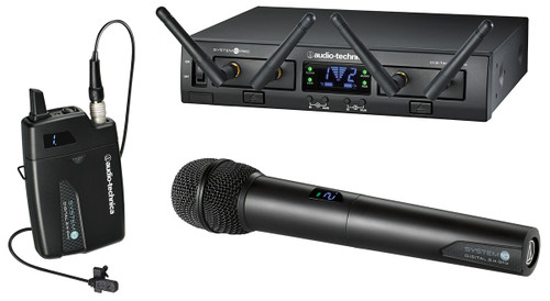 Audio-Technica ATW-1312/L System 10 PRO Rack-Mount Digital Dual Wireless System with Lavalier and Handheld Microphones (Discontinued)