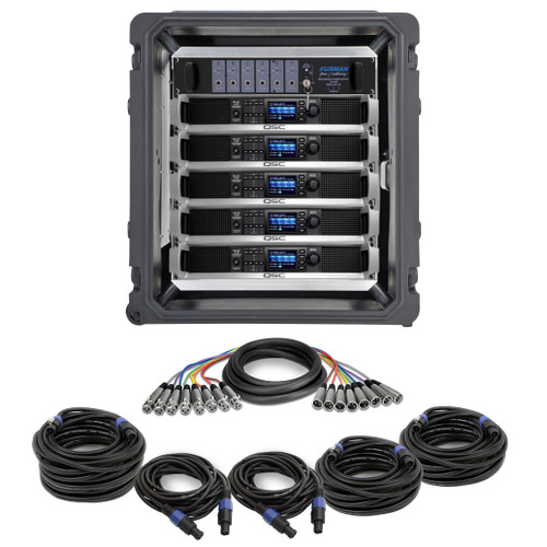 QSC Power Amplifier Rack Package with 5 PLD4.5 and Furman ASD-120 Power Distribution (Discontinued Components)