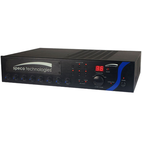 Speco Technologies PBM60A 5 Zone 60W Public Address Amplifier (Discontinued)