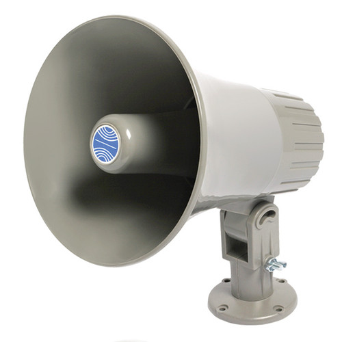 Public Address Sound System with 4 Atlas Sound GA-15T Horn Loudspeakers Denon Bluetooth Mixer Amplifier and Microphone (Discontinued Components)
