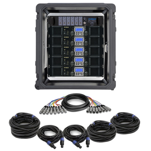 Yamaha Power Amplifier Rack Package with 5 TX6n and Furman ASD-120 Power Distribution (Discontinued Components)